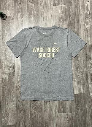 Сіра чоловіча футболка nike soccer regular fit vintage оригінал найк вінтаж