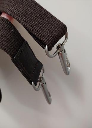 Качественный тканевый плечевой ремень для сумки унисекс темно-коричневый 1+1=3🎁на все❗