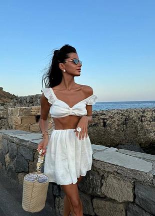 Костюм льон бохо пляжний