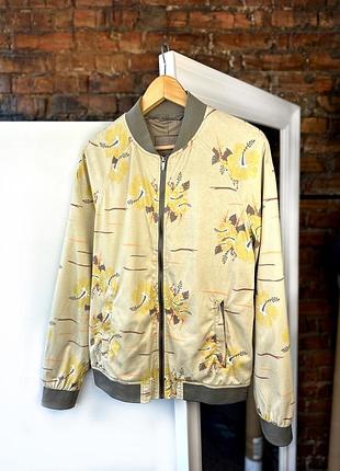 Zara man flower jacket full zip multicolour size: l