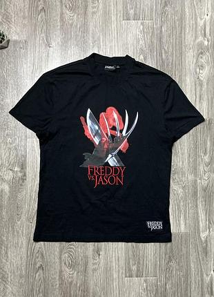 Чоловіча оверсайз футболка primark мерч фільму «freddy vs jason» vintage оригінал в ідеальному стані