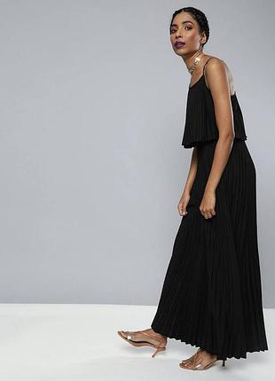 Чорна максі сукня сарафан великого розміру №614/83