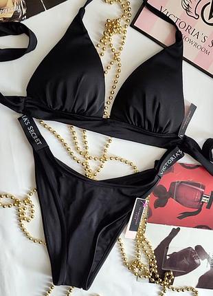 Victoria's secret s m l 36 38 купальник треугольники push up 75b 75c 80a 80b