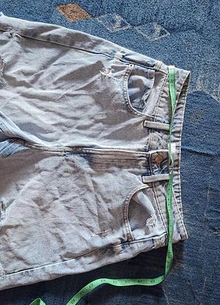 Шорты джинсовые женские 36 голубые рваные sinsay.