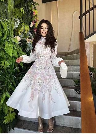Белое длиное платье люкс