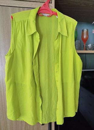 Блуза рубашка безрукавка летняя
