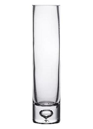 Ваза для цветов стеклянная в скандинавском стиле 24.5 см, прозрачный