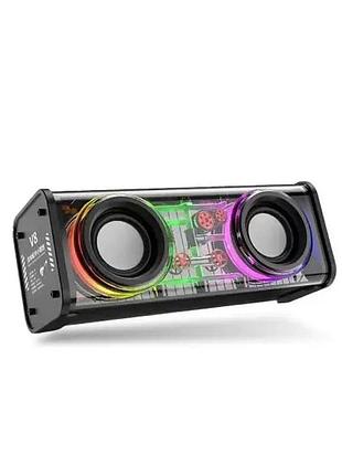 Портативная колонка v8 bt/tf/usb/tws 10 вт, черный