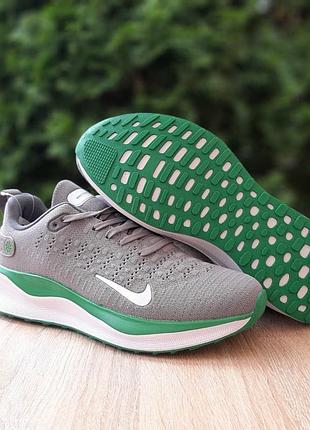 Кросівки nike reactx infinity run 4 road сірі з зеленим 3