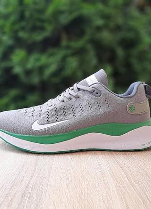 Кросівки nike reactx infinity run 4 road сірі з зеленим 8