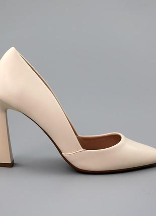 Туфли женские каблук 9 см 590234 бежевые