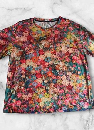 Квіткова футболка батал
