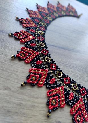 Намисто з бісеру. силянка. кольє. 3