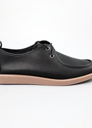 Туфли женские кожаные 589642 черные