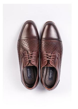 Туфли летние minardi коричневые