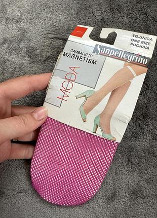 Гетри сітка рожеві носки панчохи