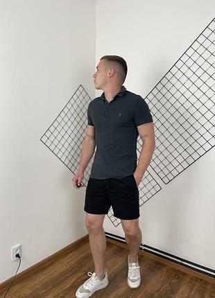 Темно зелене поло allsaints