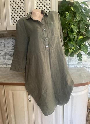 Льняне плаття вільного крою