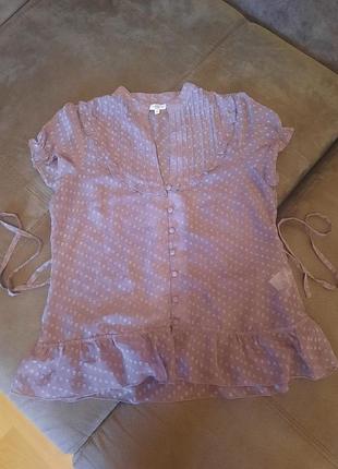 Лавандова шифонова блуза блузка сорочка