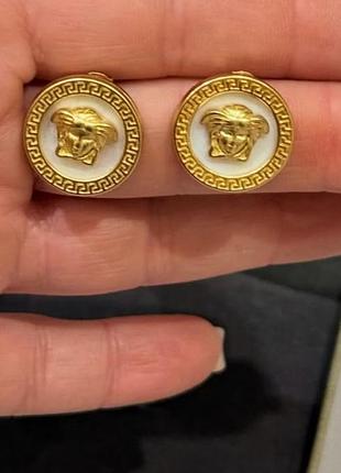 Винтажные серьги versace, оригинал