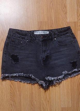 Шорты джинсовые с рваностями, размер л