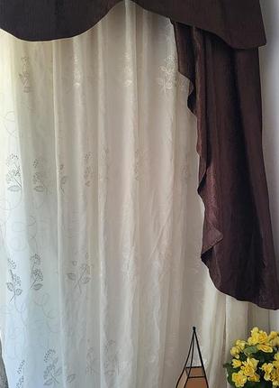 Комплект тюль с ламбрекеном