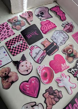 Стикеры 55шт pink 3