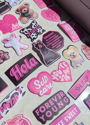 Стикеры 55шт pink 7