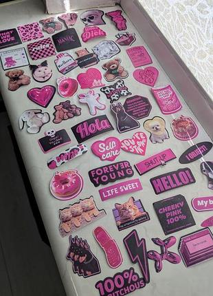 Стикеры 55шт pink 2