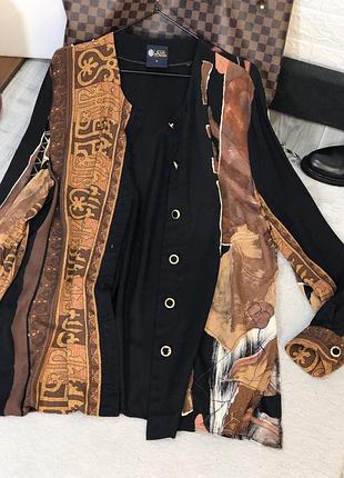 Длинная рубашка с разрезами элегантная натуральная рубашка