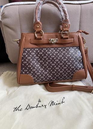 Danbury mint vegan faux leather satchel shoulder bag