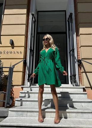 Муслінова сукня з затяжкою на талії