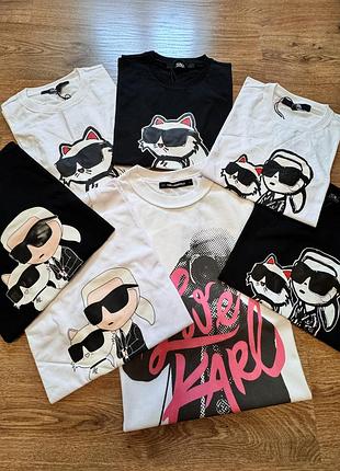 Футболки karl lagerfeld, жіночі футболки карл лагерфельд 2024 нова колекція