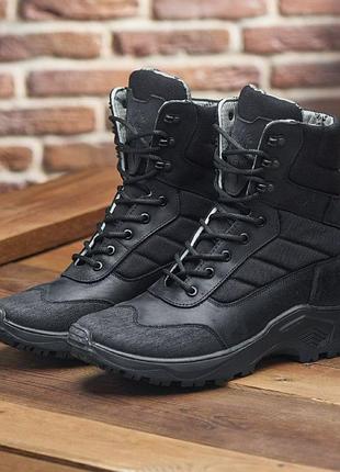 Зимові, справжні чоловічі тактичні черевики, берці, вологостійкі, водонепронекні б 6-черн. триумф