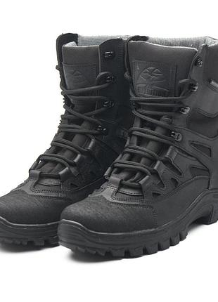 Зимові, справжні чоловічі тактичні черевики, берці, вологостійкі, водонепронекні 8011-и-черн