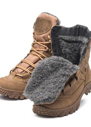 Зимові теплі тактичні високі берці кайот 106-кайот-3