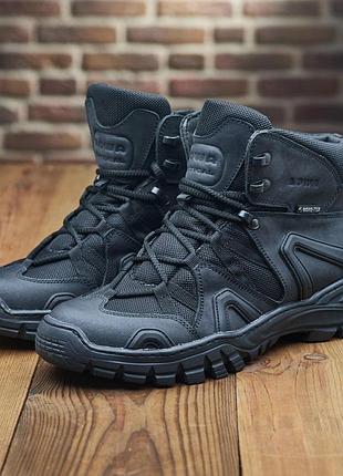 Справжні чоловічі тактичні черевики, берці, вологостійкі, водонепронекні на гортексі 616-чор прошиті