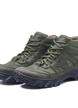 Тактичні шкиряні ботинки з шкіри та кордури, прошиті осінь-весна