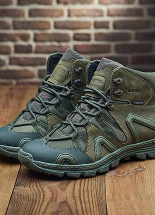 Справжні чоловічі зимові тактичні черевики, берці, вологостійкі, водонепронекні на гортексі 615-ол-гор-з