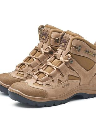 Справжні чоловічі тактичні черевики, берці, вологостійкі, водонепронекні тб-501-кайот