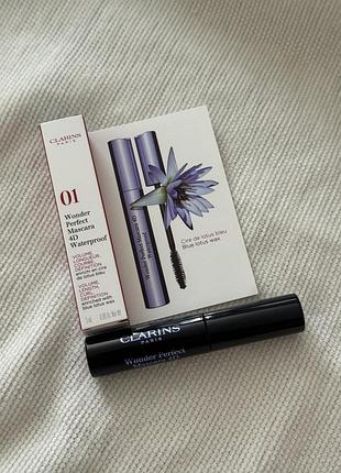 Clarins водостійка туш wonder perfect mascara 4d waterproof