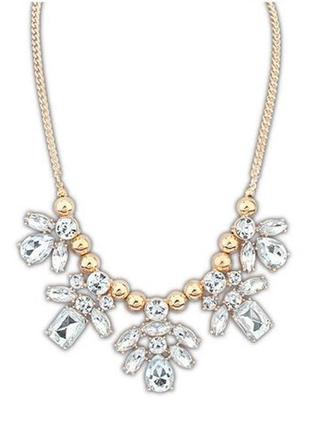 🏵нарядное колье в кристаллах, новое! арт. 3347