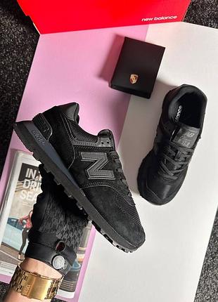 Жіночі кросівки new balance 574 all black