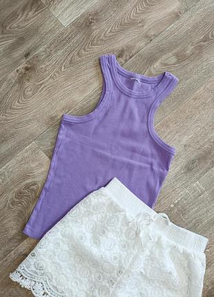 Фиолетовая маечка топ