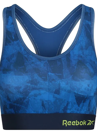 Топ жіночий спортивний оригінал reebok насичений синій зі знімними чашками розмір s