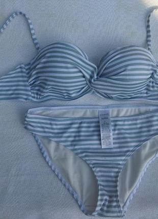 Купальник белый в полоску