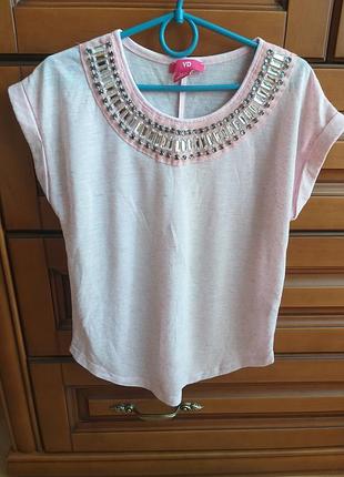 Футболочка з декором для дівчинки/128 ріст