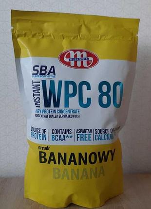 Новий протеїн білок mlekovita wpc 80 концентрат сироваткового протеїну, банан, 700 гр