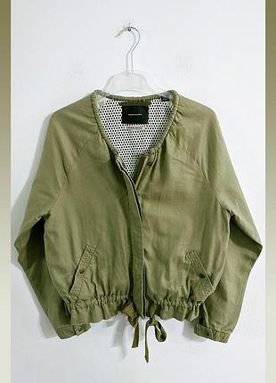Куртка объемная льняная maison scotch