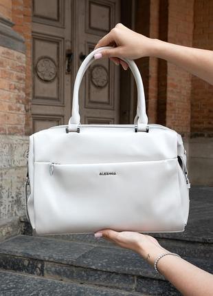 Сумка женская серая экокожа 592366